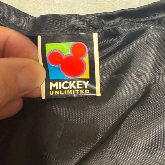 Disney Black Vest Genuine Leather with Embroidery Mickey Mouse Suede Size S/M - Picture 2 of 10